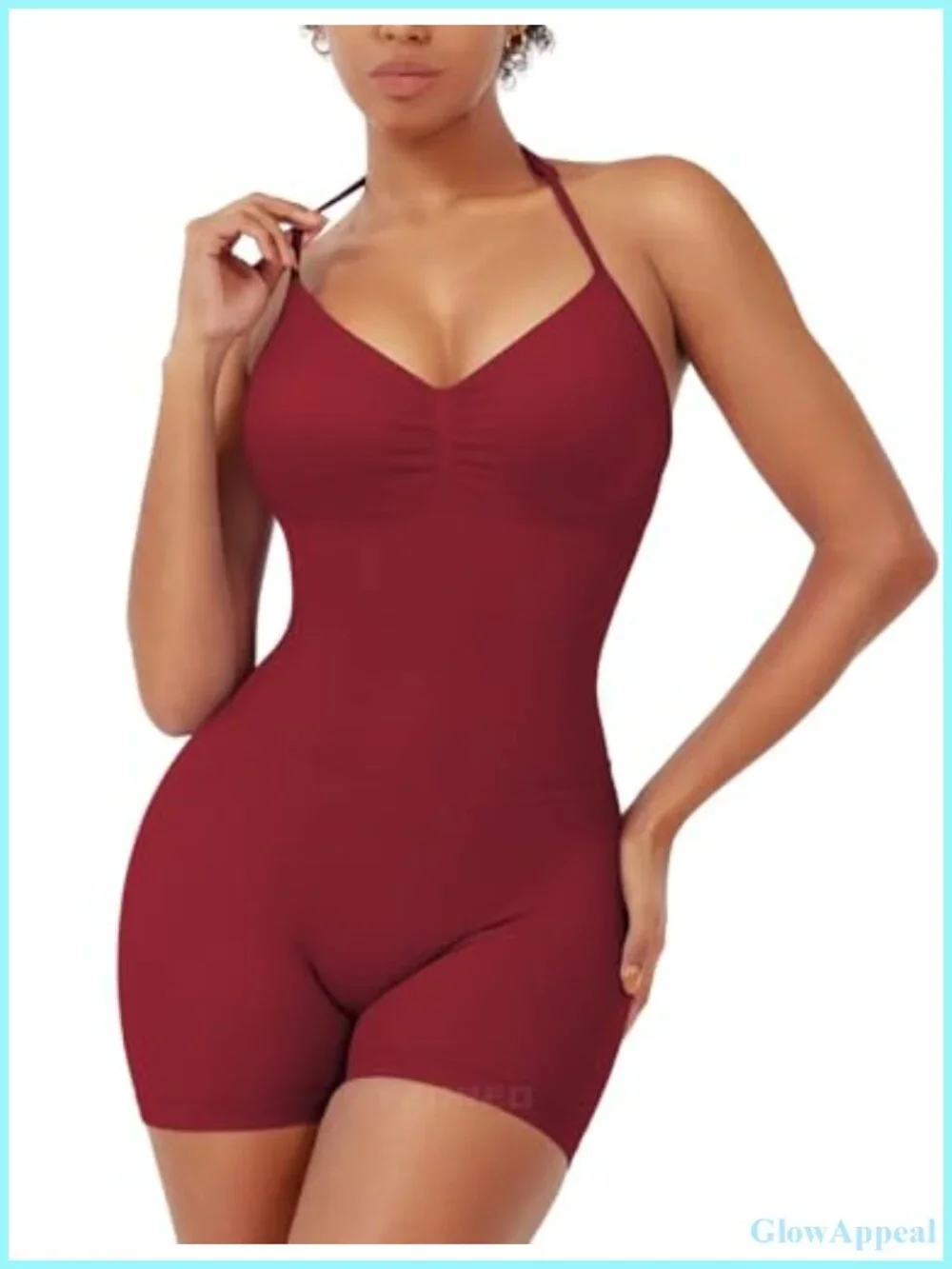 Women's Halter Backless Seamless Workout Jumpsuit Romper